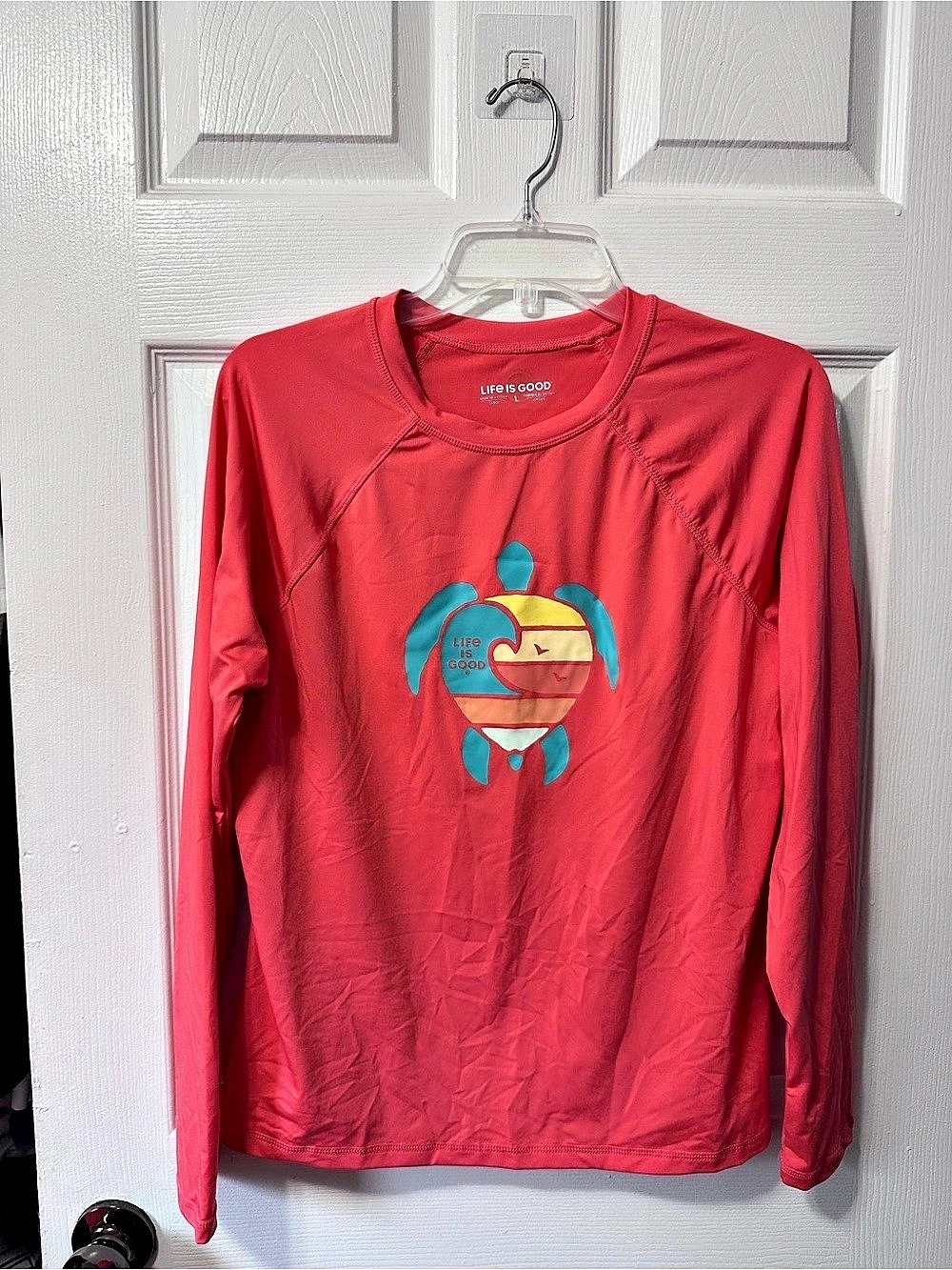 Life is Good Turtle Graphic Long Sleeve Tee in